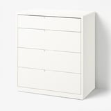 TONSTAD off-white kiste, 4 skuffer, slankt minimalistisk design.