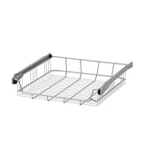 UTRUSTA trådkurv, sølv, metal, rektangulær, åbent design.