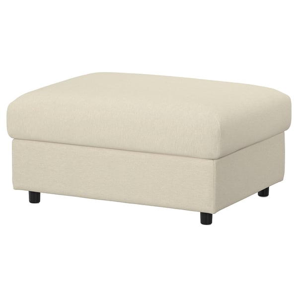 VIMLE Taburet med opbevaring, Knäbäck lys beige