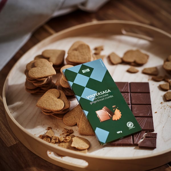 VINTERSAGA Mælkechokolade, brunkagedrys Rainforest Alliance-certificeret, 100 g