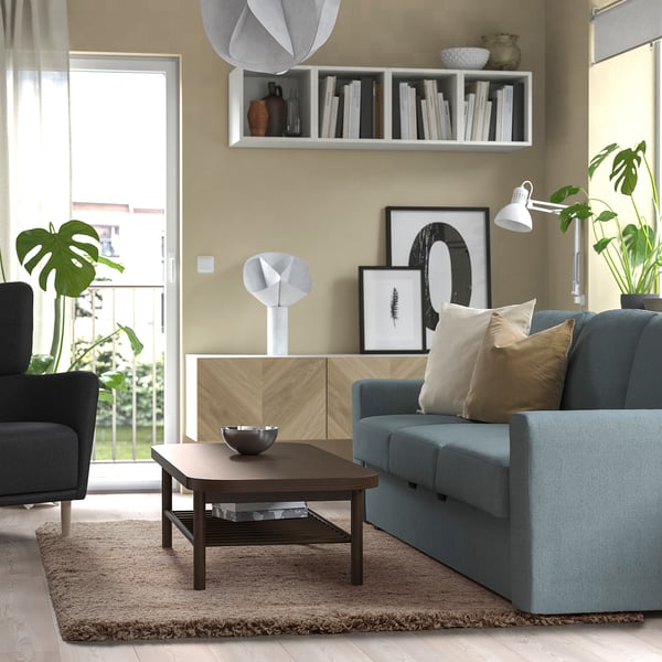 VOLLERSLEV Tæppe, lang luv, beige, 160x230 cm