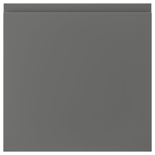 VOXTORP grå køkkenskuffe, minimalistisk design med integrerede greb.