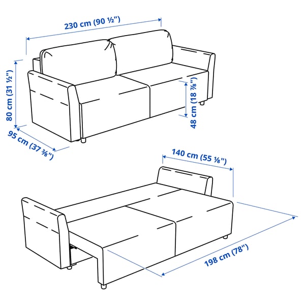 Illustration with measurements for the product: BRISSUND.