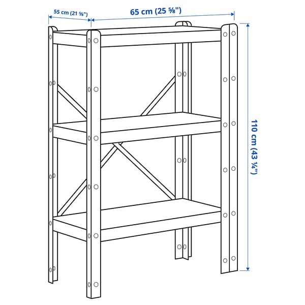 Illustration with measurements for the product: BROR.