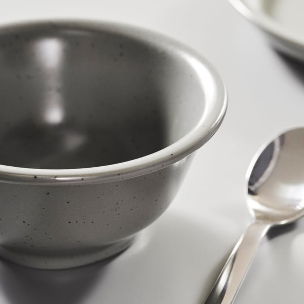 DAGGASTER Bowl, dotted/grey, 14 cm