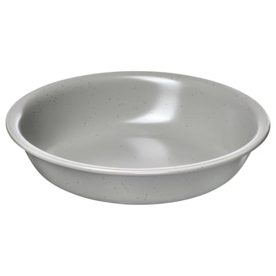 DAGGASTER bowl, grey stoneware, wide round shape, speckled matte finish.