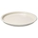 DAGGASTER plate, light beige, speckled stoneware, round, simple design.