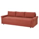 DÅNHULT 3-seat sofa-bed, Silkeryd brown-red