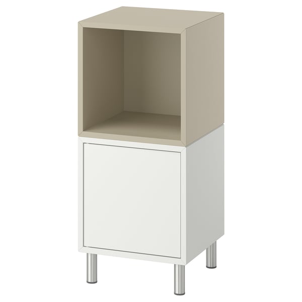 EKET Cabinet combination with legs, white/beige, 35x35x80 cm