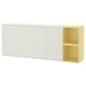 EKET storage furniture: white & yellow, open & closed cabinets, wall-mounted