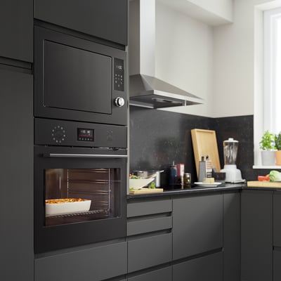 FRILLESBO True fan oven, added steam function bake function/black IKEA 500
