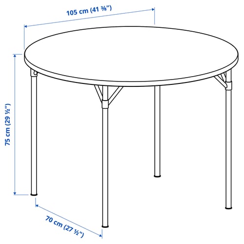 GRÖTÅN Table, pine/brown stained, 105 cm