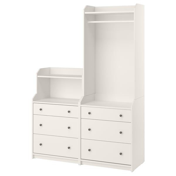 HAUGA furniture set: wardrobe, chest, shelves - minimalist design