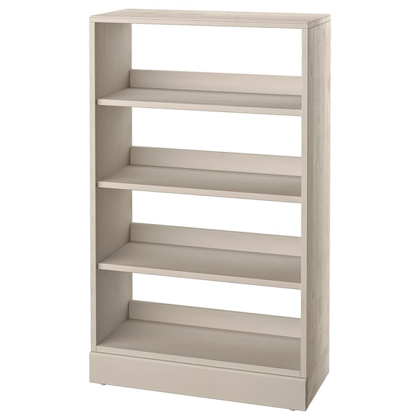 HAVSTA light beige bookshelf, pine wood, rectangular, 4 open shelves.