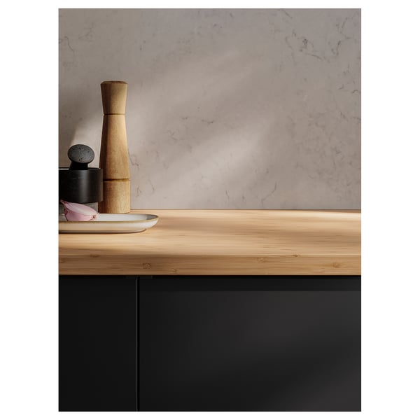 HOLMARED Worktop, bamboo/veneer, 186x2.8 cm