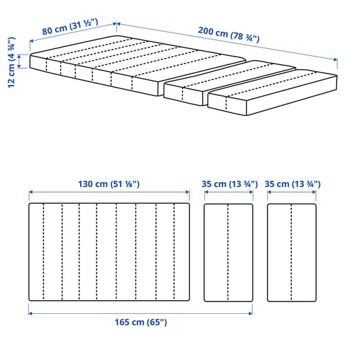 Illustration with measurements for the product: INNERLIG.