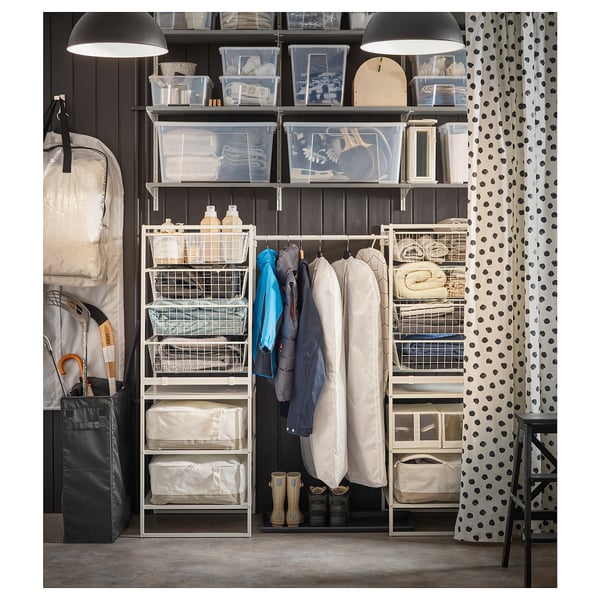 JONAXEL Wardrobe combination, white, 142-178x51x173 cm
