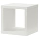 White KALLAX cube storage unit with open centre.