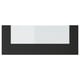 Kitchen drawer front: KNIVSHULT, black, glass, square, sleek design.