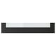 KNIVSHULT drawer front, black, sleek with glass panel.