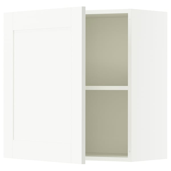 White KNOXHULT wall cabinet with single adjustable shelf, melamine finish.