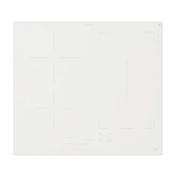 KOLSTAN induction hob sleek, silver, rectangular, touch control, four zone layout.
