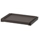 Dark grey KOMPLEMENT pull-out drawer, rectangular shape, fitted with paper foil and fibreglass.