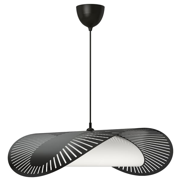KVÄLLSDOPP / HAVSDJUP Pendant lamp, black, 72 cm