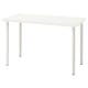 LAGKAPTEN: white table, square top, adjustable legs.