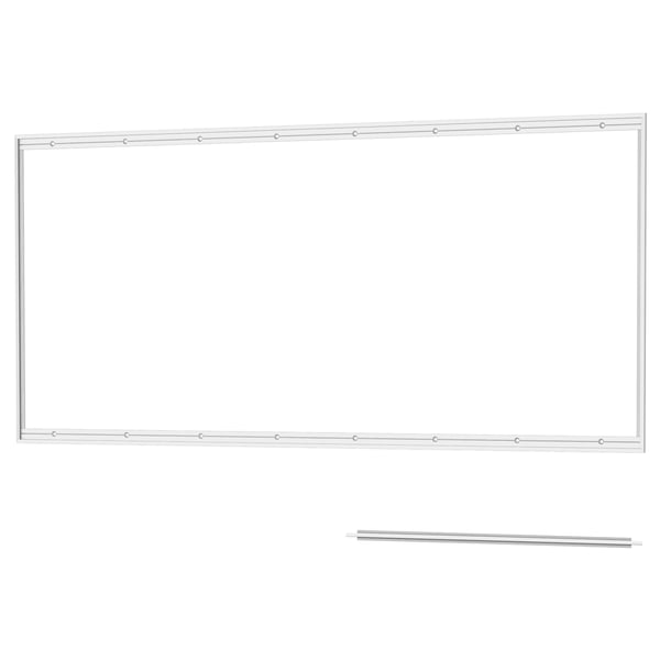 LYSEKIL silver anodized aluminium wall panel, rectangular, sleek design.