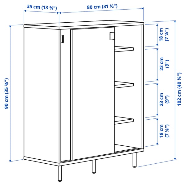 Illustration with measurements for the product: MACKAPÄR.