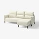 MANNARP sofa, light grey, modern design, high back, comfy cushions, wooden legs.