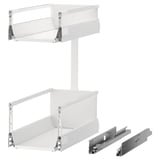 MAXIMERA pull-out fitting, white, steel & particleboard, transforms narrow spaces, smooth-running drawer, 25-year guarantee.