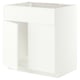 METOD Base cabinet f sink w 2 doors/front, white/Aspudden matt white, 80x60 cm