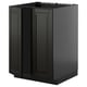 Black METOD kitchen cabinet, rectangular, modern design with bevelled edges.