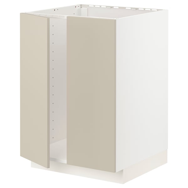 METOD kitchen cabinet, beige, square, with snap hinges.