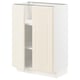 An off-white, rectangular METOD kitchen cabinet with two doors and adjustable shelves.