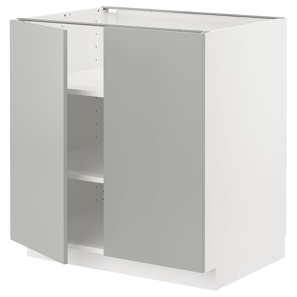 METOD kitchen unit, light grey, square, modern.