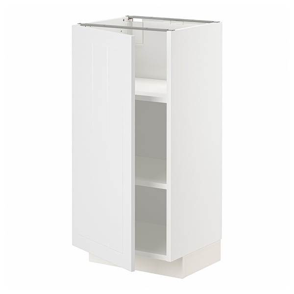 White METOD kitchen cabinet, rectangular shape, one adjustable shelf.