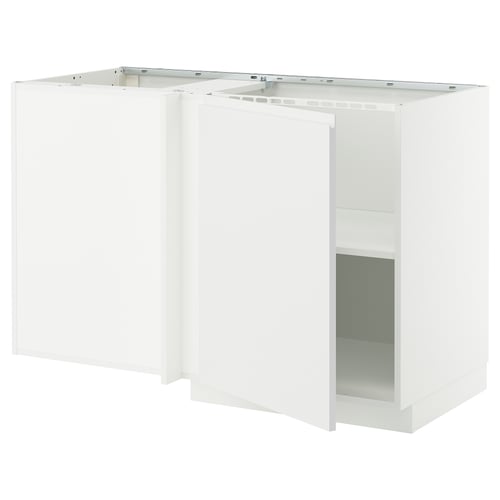 A METOD white kitchen cabinet, modern and versatile, featuring sleek design and sturdy particleboard construction, ideal for kitchen storage.