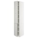 White METOD kitchen cabinet with adjustable shelves and bevelled edges.