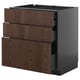 Brown drawers, grey cabinet