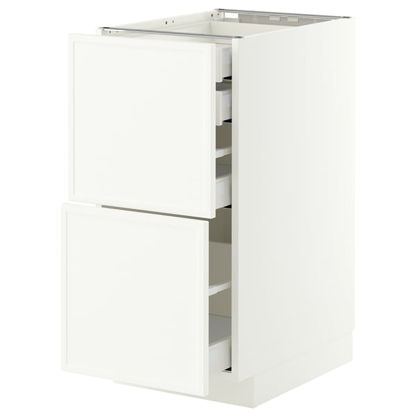 METOD / MAXIMERA Base cb 2 frnts/2 low/1 md/1 hi drw, white/Aspudden matt white, 40x60 cm
