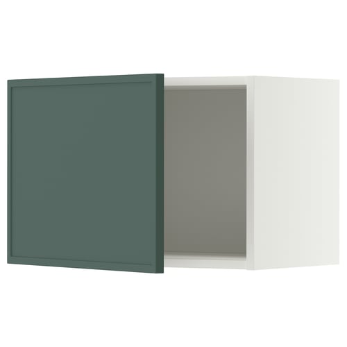 METOD Wall cabinet, white/Aspudden dark grey-green, 60x40 cm