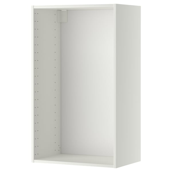 METOD white wall cabinet, rectangular, modern design. 18mm fibreboard frame, acrylic paint finish.