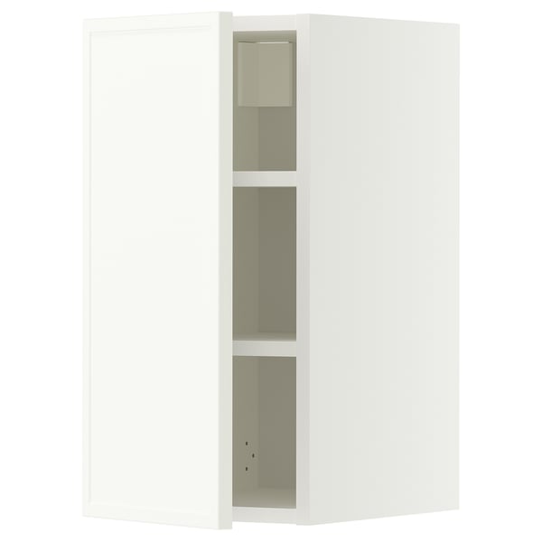 METOD Wall cabinet with shelves, white/Aspudden matt white, 30x60 cm