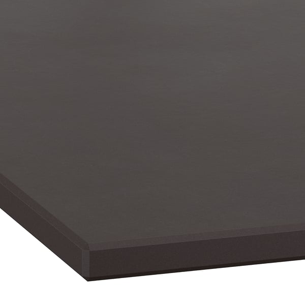 Black high-quality worktop. Sleek, smooth, and modern. Scratch and heat-resistant, easy to clean.