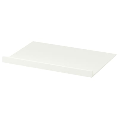 NYTTIG white rectangular shelf. Simple, minimalist design made from fibreboard and melamine foil. Suitable for drawers or shelves.