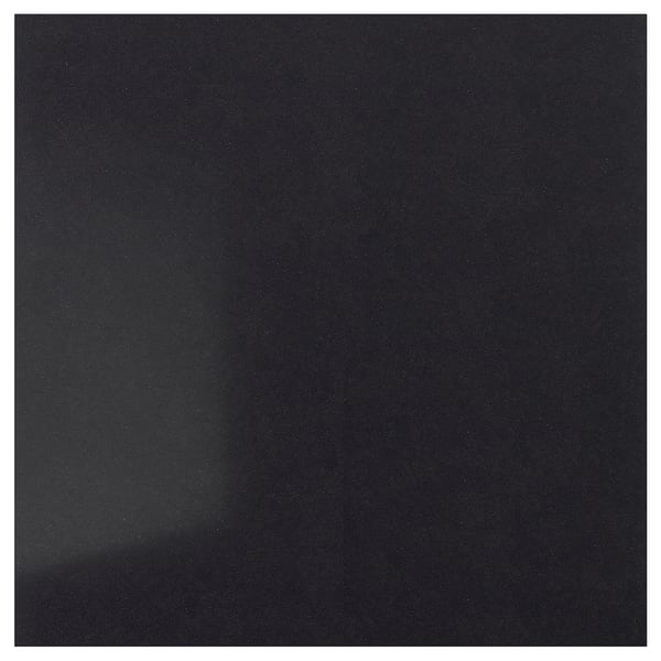 Black rectangular quartz wall panel, smooth and sleek.