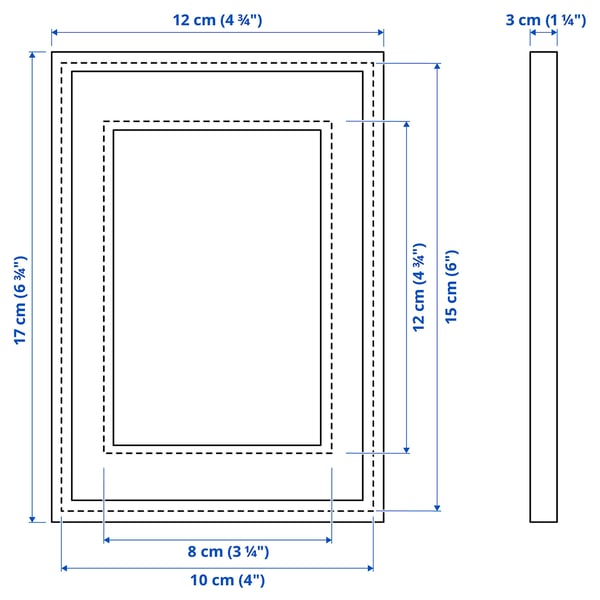Illustration with measurements for the product: RÖDALM.